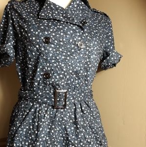 Burberry Brit blue and white star print dress